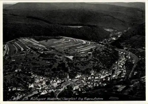 Ak Weidenthal in der Pfalz, Fliegeraufnahme