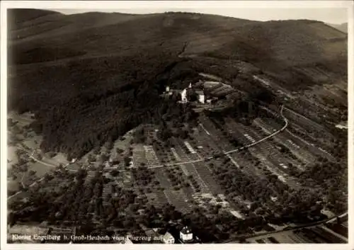 Ak Großheubach am Main Unterfranken, Kloster Engelberg, Fliegeraufnahme