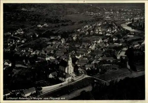 Ak Rotenfels im Murgtal Gaggenau, Fliegeraufnahme