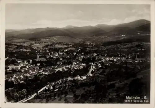 Ak Müllheim in Baden Markgräflerland, Fliegeraufnahme