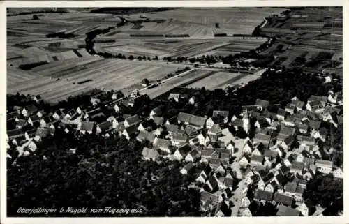 Ak Oberjettingen Jettingen Baden Württemberg, Fliegeraufnahme