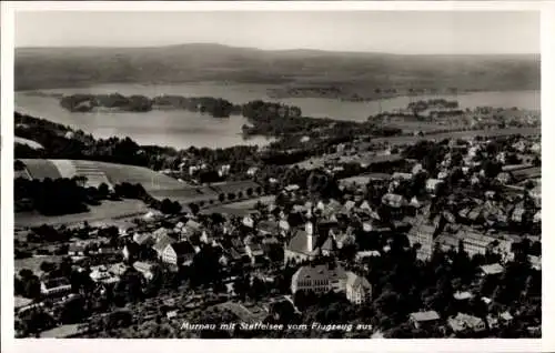 Ak Murnau am Staffelsee, Luftaufnahme, Kirche