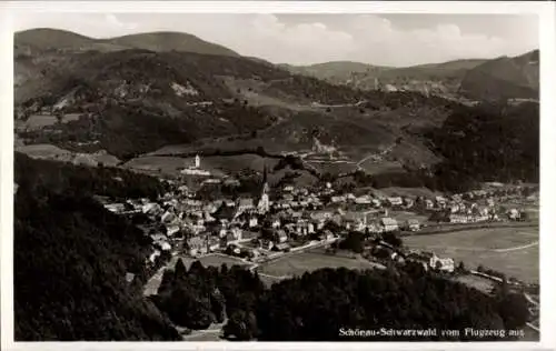 Ak Schönau im Schwarzwald, Fliegeraufnahme