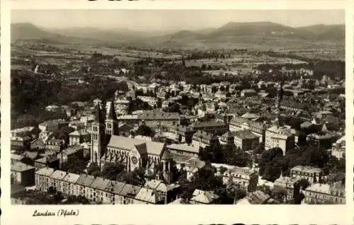 Ak Landau in der Pfalz, Fliegeraufnahme