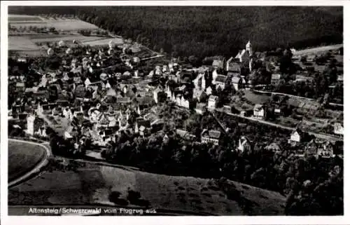 Ak Altensteig im Schwarzwald Württemberg, Fliegeraufnahme