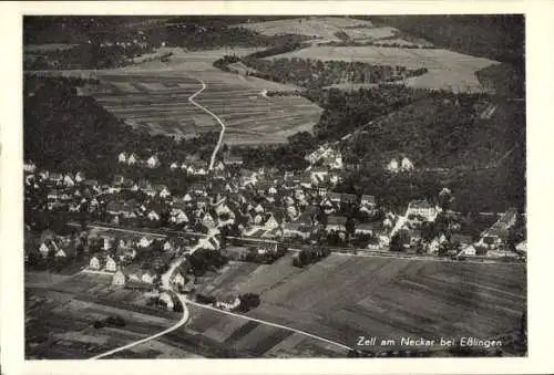 Ak Zell Esslingen am Neckar, Fliegeraufnahme