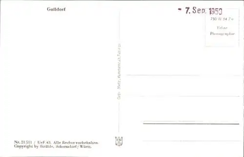 Ak Gaildorf am Kocher Württemberg, Fliegeraufnahme