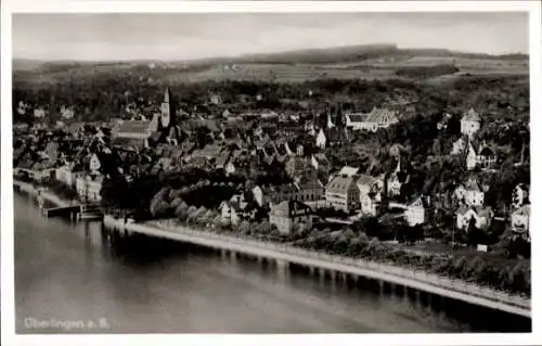 Ak Überlingen am Bodensee, Fliegeraufnahme