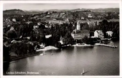 Ak Bad Schachen Lindau am Bodensee Schwaben, Fliegeraufnahme