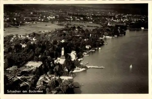 Ak Bad Schachen Lindau am Bodensee Schwaben, Fliegeraufnahme