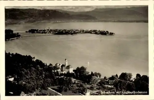 Ak Bad Schachen Lindau am Bodensee Schwaben, Fliegeraufnahme