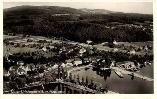 Ak Unter-Uehlingen Ühlingen Birkendorf im Schwarzwald, Fliegeraufnahme