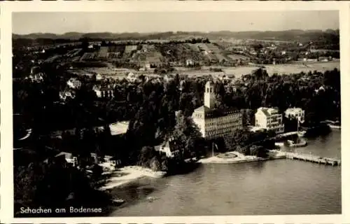 Ak Bad Schachen Lindau am Bodensee Schwaben, Fliegeraufnahme