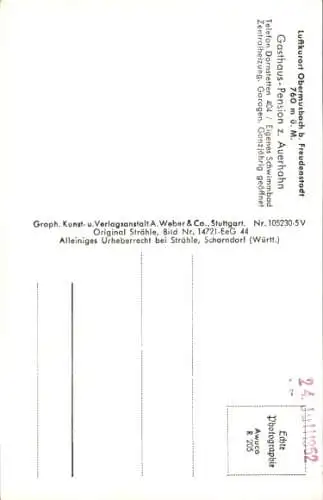 Ak Obermusbach Musbach Freudenstadt im Schwarzwald, Fliegeraufnahme