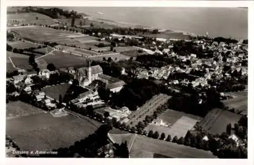 Ak Dießen am Ammersee Oberbayern, Fliegeraufnahme