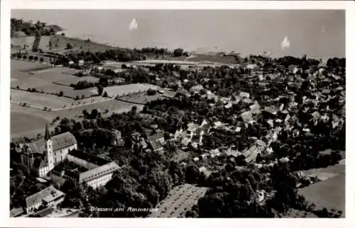 Ak Dießen am Ammersee Oberbayern, Fliegeraufnahme