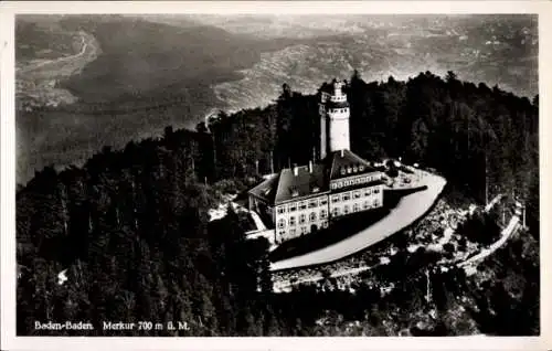 Ak Baden Baden, Merkur, Fliegeraufnahme