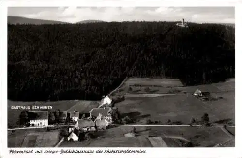 Ak Fohrenbühl Lauterbach im Schwarzwald, Fliegeraufnahme, Krieger-Gedächtnishaus, Gasthaus Schwanen