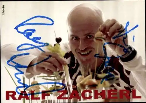 Ak Fernsehkoch Ralf Zacherl, Portrait, Autogramm