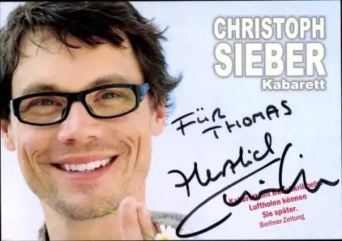 Ak Schauspieler, Kabarett Christoph Sieber, Portrait, Autogramm