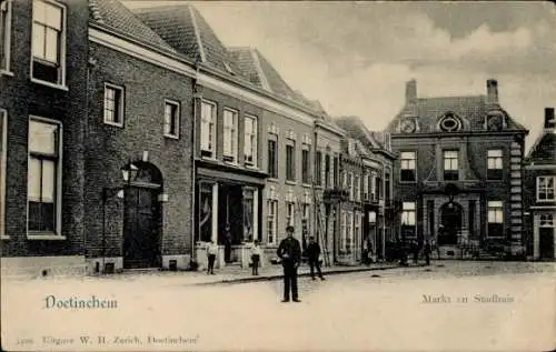 Ak Doetinchem Gelderland, Markt, Rathaus