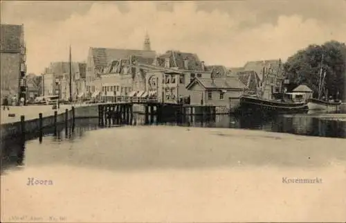 Ak Hoorn Noord-Holland Nederland, Korenmarkt