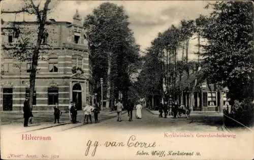 Ak Hilversum Noord-Holland Nederland, Kerkbrinks-'s Gravelandscheweg