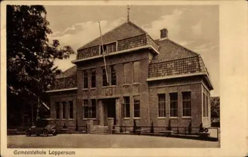 Ak Loppersum Groningen, Gemeentehuis