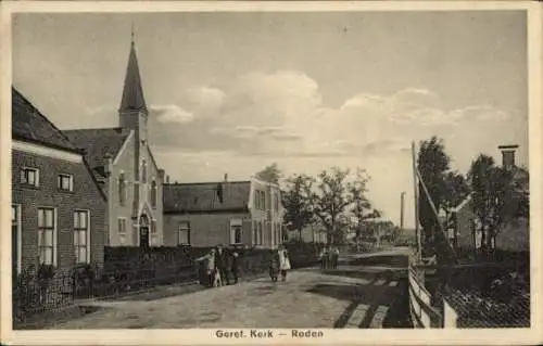 Ak Roden Drenthe Niederlande, Geref. Kirche