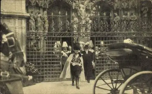 Ak Kaiser Wilhelm II., Staatsbesuch in Bern, Kirchenportal