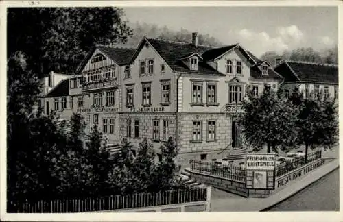 Ak Bad Liebenstein im Thüringer Wald, Pension Restaurant Felsenkeller