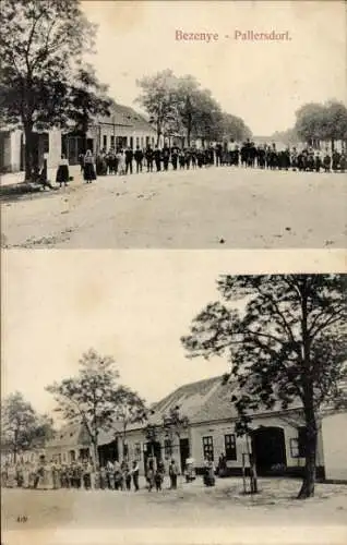 Ak Bezenye Bizonja Pallersdorf Ungarn, Straßenpartie, Anwohner