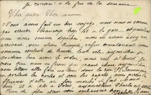 Ak Katze in Wiege liegend