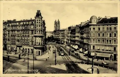 Ak Magdeburg an der Elbe, Hasselbachplatz