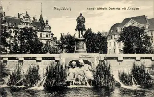 Ak Magdeburg an der Elbe, Kaiser Wilhelm-Denkmal