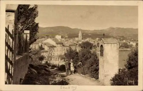 Ak Sanary sur Mer Var, Vue prise du chemin de la chapelle de Notre Dame de Piete