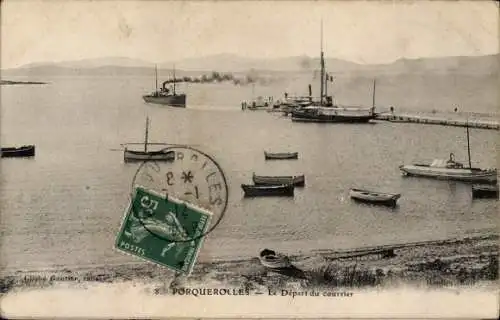 Ak Île de Porquerolles Îles d’Hyères Var, Le Depart du courrier