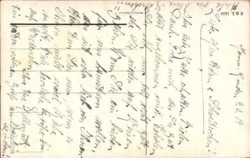 Künstler Ak Stone, A., Vier junge Katzen in einem hängenden Korb, Schleife