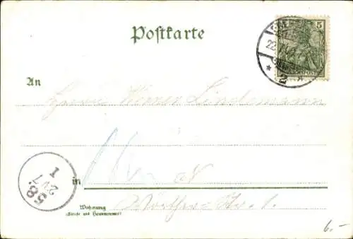 Litho Eberswalde in der Mark, Stadtansicht, Kirche