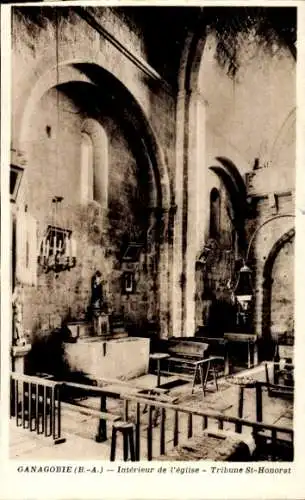 Ak Ganagobie Digne les Bains Alpes de Haute Provence, Innenraum der Kirche