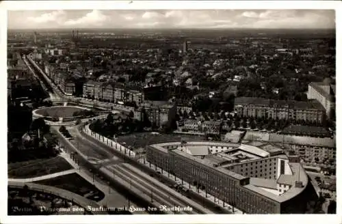 Ak Berlin Charlottenburg Westend, Gesamtansicht, Funkturm, Haus des Rundfunks