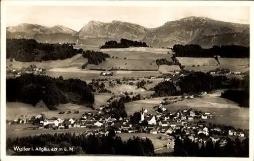 Ak Weiler Simmerberg im Allgäu, Gesamtansicht