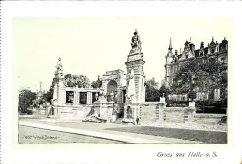 Ak Halle an der Saale, Kaiser Wilhelm-Denkmal