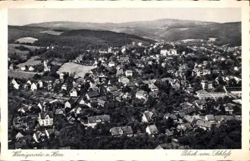 Ak Wernigerode im Harz, Gesamtansicht, Schloss