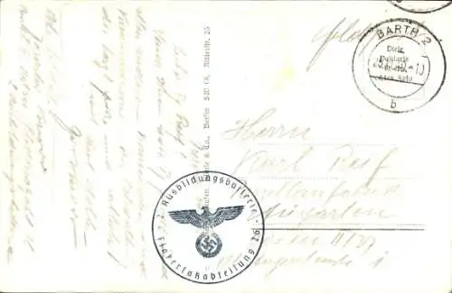 Ak Ostseebad Prerow auf dem Darß, Dünenhaus, Menschen am Strand