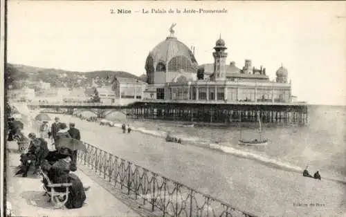 Ak Nizza Nizza Alpes Maritimes, Palais de la Jetée-Promenade