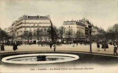 Ak Paris VIII Élysée, Rond Point des Champs Élysées