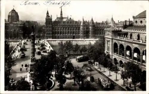 Ak Paris IV, Place du Châtelet, Justizpalast