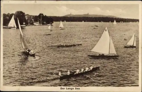 Ak Berlin Köpenick, Lange See, Segelpartie