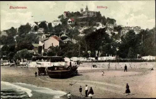 Ak Hamburg Altona Blankenese, Süllberg, Strand